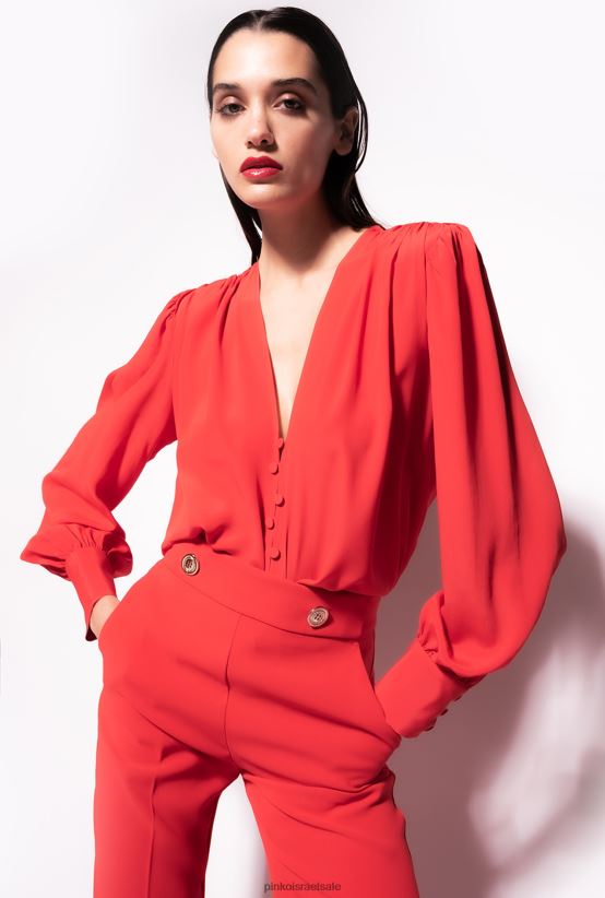 חולצות | Pinkoנוסחה 1 אדום חולצה מכופתרת 4J84TD298