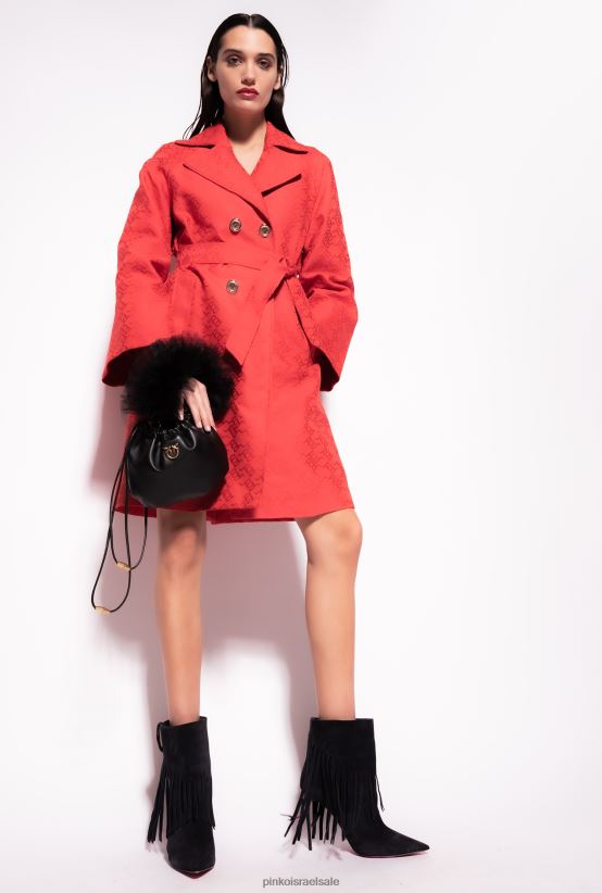 מעילים | Pinkoנוסחה 1 אדום מעיל טרנץ' אקארד עם דוגמת לוגו 4J84TD839