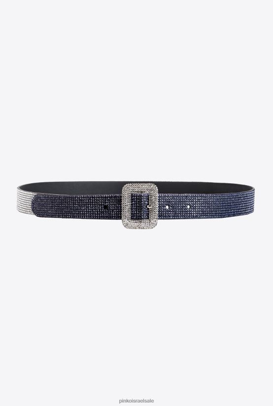 חגורות | Pinkoשחור/ קריסטל חגורה דקה עם אבני חן דגרד 4J84TD1001