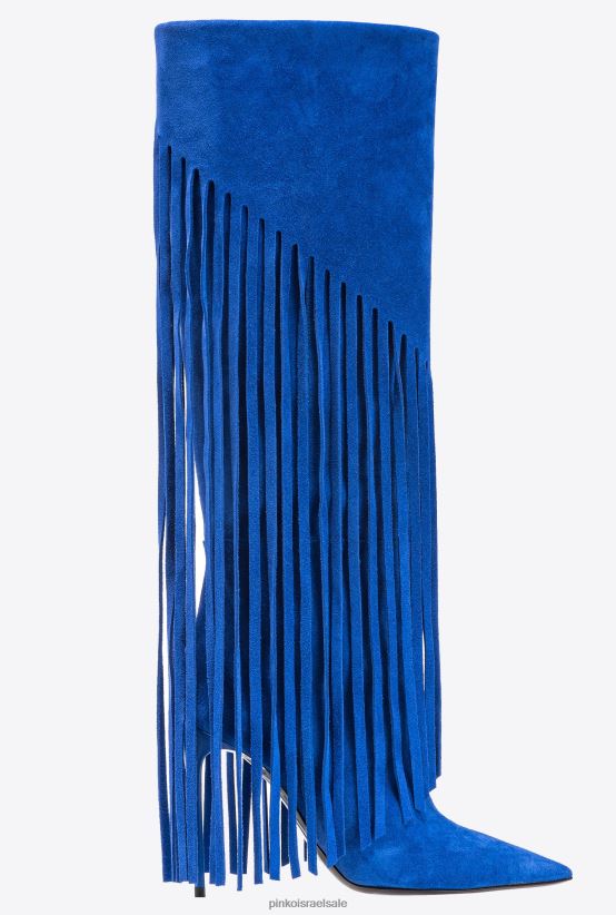 מגפיים | Pinkoכחול זלזלת מגפי זמש עם פרנזים 4J84TD1101