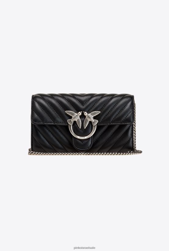 ארנקים | Pinkoכסף שחור-ישן תיק אהבה ארנק שברון 4J84TD1132