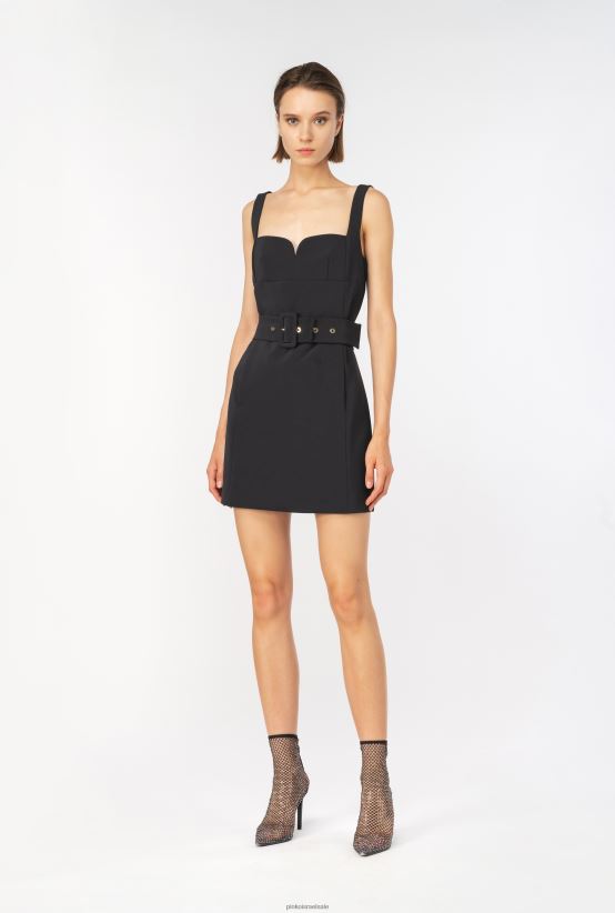 שמלות קצרות | Pinkoלימוזינה שחורה שמלת מיני חגורה 4J84TD13
