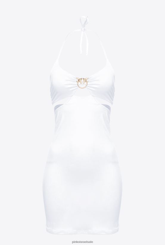 בגדי ים | Pinkoלבן בוהק שמלת מיני עם אבזם של ציפורי אהבה 4J84TD207