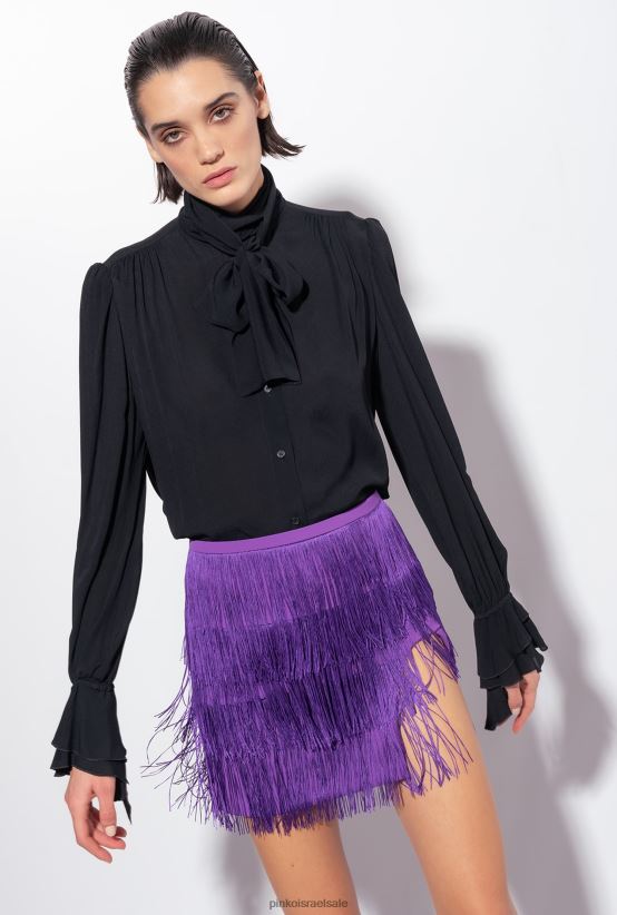 חולצות | Pinkoלימוזינה שחורה חולצה עם קשת וריצה 4J84TD238