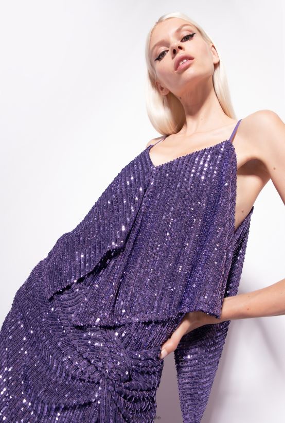 למעלה | Pinkoלבנדר לילך עליונית פסים עם פסים 4J84TD345