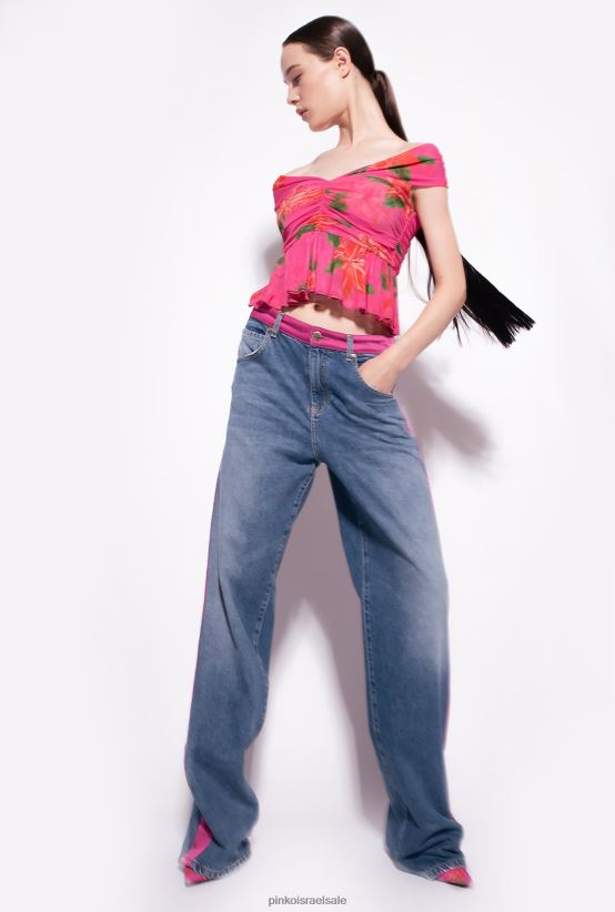 למעלה | Pinkoמולטי פוקסיה/אדום חלק עליון בהדפס פרחים 4J84TD370