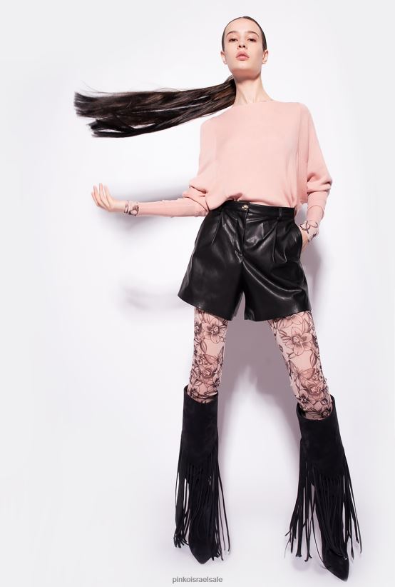 מגשרים | Pinkoורוד חימר סוודר נינוח עם גב מצויץ 4J84TD526