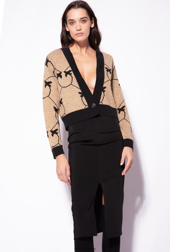 קרדיגן | Pinkoזהב/שחור קרדיגן אקארד מונוגרם קצוץ 4J84TD556