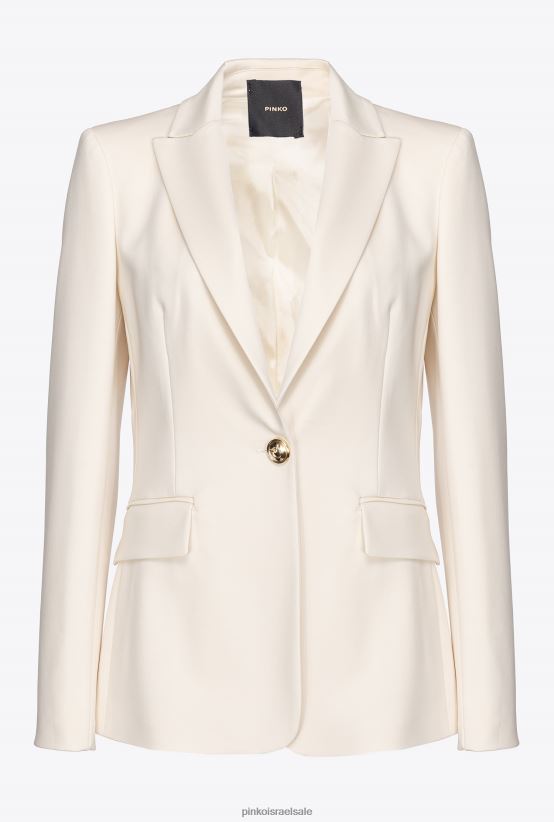 בלייזרים | Pinkoעשן ורוד לבן בלייזר חד חזה 4J84TD588