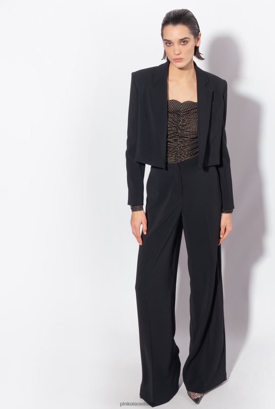 בלייזרים | Pinkoלימוזינה שחורה ז'קט קרפ ספנסר מתיחה 4J84TD603