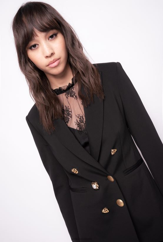 בלייזרים | Pinkoלימוזינה שחורה בלייזר עם כפתורי תכשיט 4J84TD621