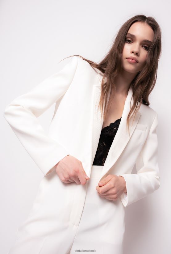 ז'קטים קז'ואל | Pinkoלבן חלב מעיל פולי קרפ ספנסר 4J84TD630