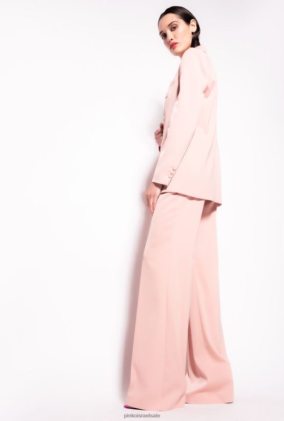 מכנסיים קז'ואל | Pinkoקמיע עלה מכנסיים מתרחבים מבריקים 4J84TD738