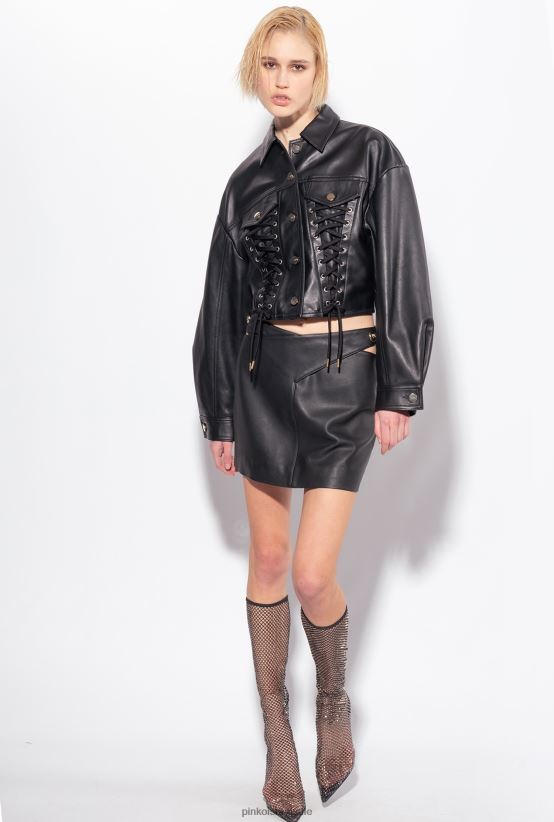 חצאיות מיני | Pinkoלימוזינה שחורה חצאית מיני מעור נאפה 4J84TD820