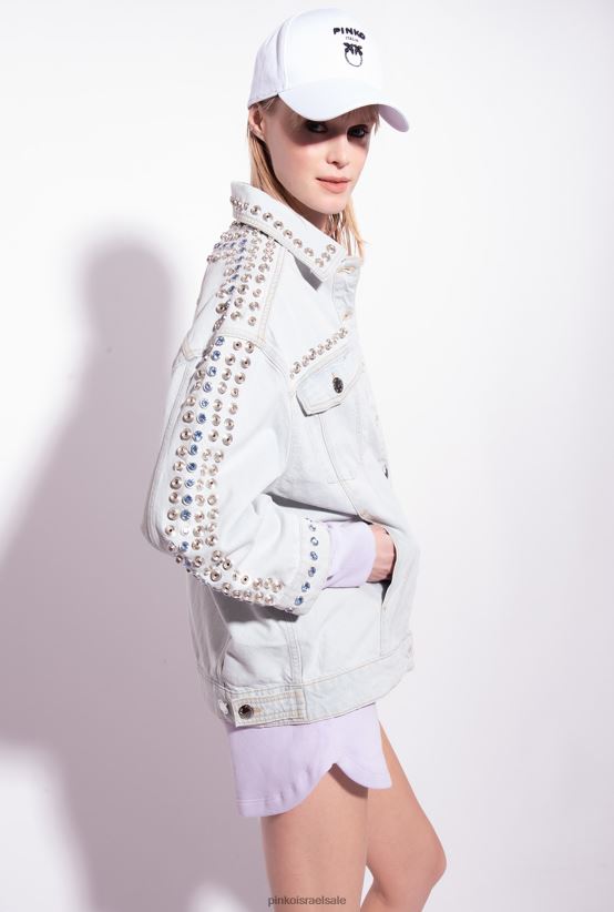 ז'קטים קז'ואל | Pinkoשטיפת אקונומיקה קלה ז'קט ג'ינס עם מתכת ואבני חן 4J84TD835