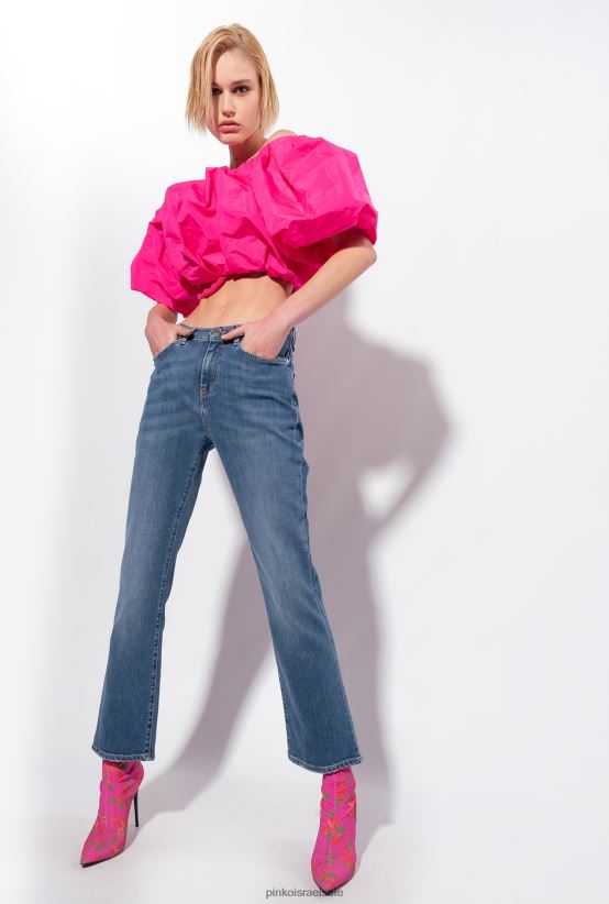 ג'ינס | Pinkoכביסה באמצע כהה ג'ינס בגזרת ג'ינס מתיחה 4J84TD849