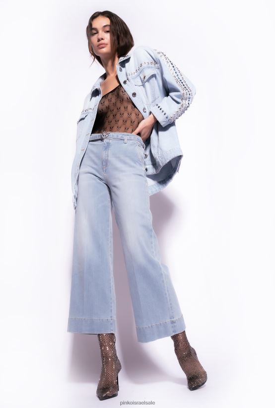 ג'ינס | Pinkoשטיפת וינטג' קלה ג'ינס מתרחב עם חגורה 4J84TD865