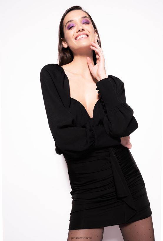 חצאיות מיני | Pinkoלימוזינה שחורה חצאית מיני עם איסוף 4J84TD909