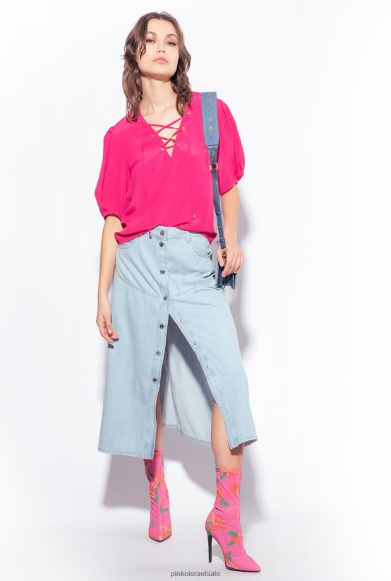 חצאיות ארוכות | Pinkoכביסה קלה חצאית מקסי ג'ינס נשפכת 4J84TD913