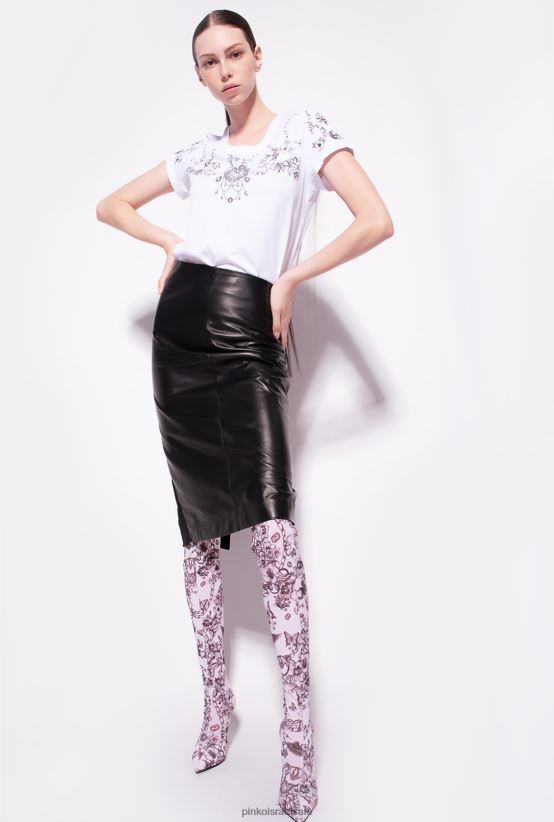 חצאיות באורך אמצע השוק | Pinkoלימוזינה שחורה חצאית דו-חומרית באורך העגל 4J84TD916