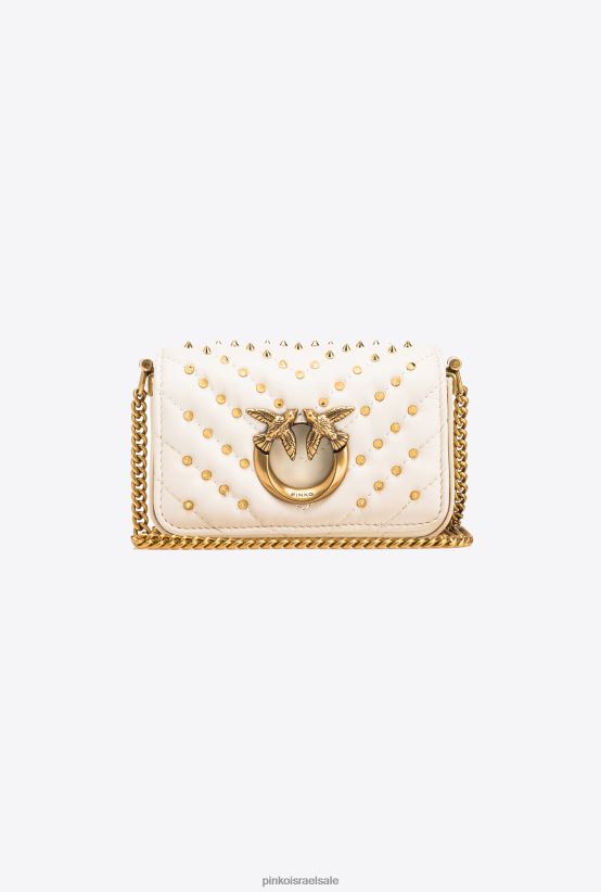 תיקי microlove | Pinkoזהב לבן-עתיק מיקרו אהבה תיק לחיצה שברון חתיכים 4J84TD1217