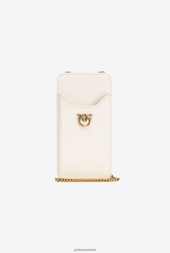 תיקי microlove | Pinkoזהב לבן-עתיק מחזיק לטלפון חכם מעור 4J84TD1240